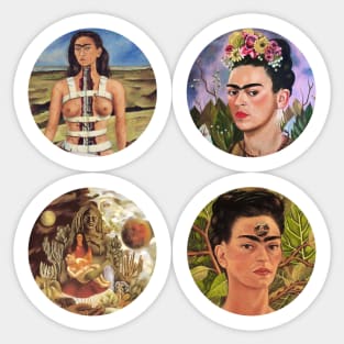 Frida Kahlo Self Portraits Set Sticker